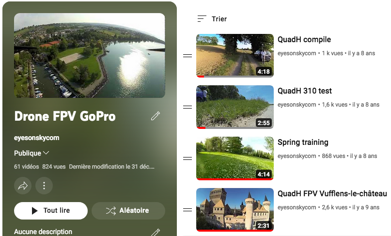 Toutes les vidéos de drone en FPV